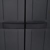 vidaXL āra uzglabā&scaron;anas skapītis, 65x37x165 cm, melns, PP