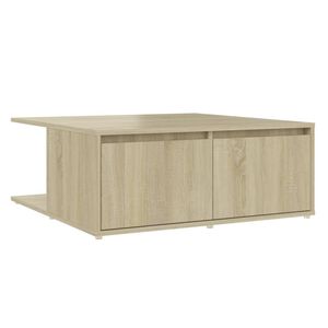 vidaXL kafijas galdiņ&scaron;, ozolkoka krāsā, 80x80x31 cm, inženierijas koks