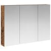 vidaXL Vannas istabas spoguļu skapis Vecs koks 100 x 14,5 x 70 cm