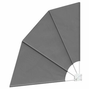 vidaXL Balkona privātuma ekrāns 140 x 140 cm Poliesters Gai&scaron;i pelēka