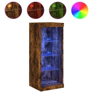 vidaXL kumode ar LED lampiņām, ozolkoka krāsa, 41x37x100 cm