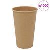 vidaXL papīra kafijas krūzes 1000 gab. 16 unces 400 ml Brūni