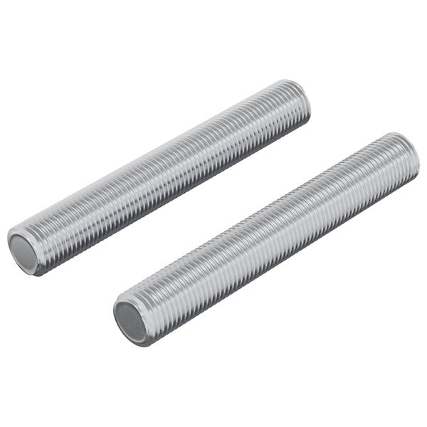vidaXL Vītņu stienis 2 pcs Sudraba 8 x 55 mm Tērauds