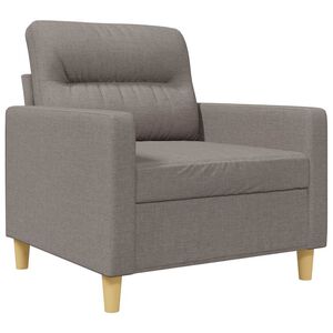 vidaXL atpūtas krēsls, pelēkbrūns, 60 cm, audums