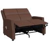 vidaXL divvietīgs masāžas krēsls, brūna mākslīgā āda