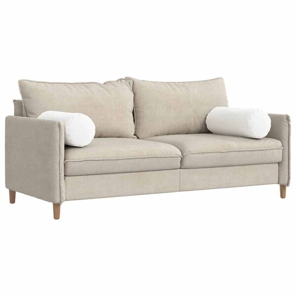 vidaXL Spilveni 2 pcs Balts Ø 25 x 70 cm audums