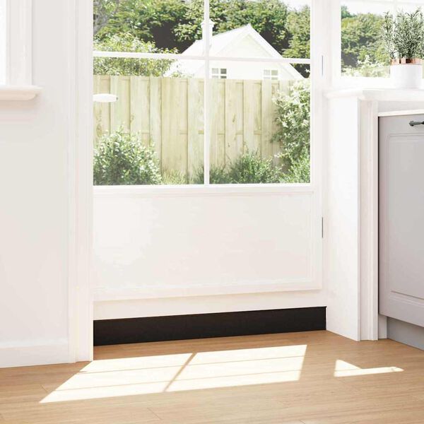 vidaXL Pa&scaron;līpojo&scaron;as durvju birstes 6 pcs Melna 100 cm