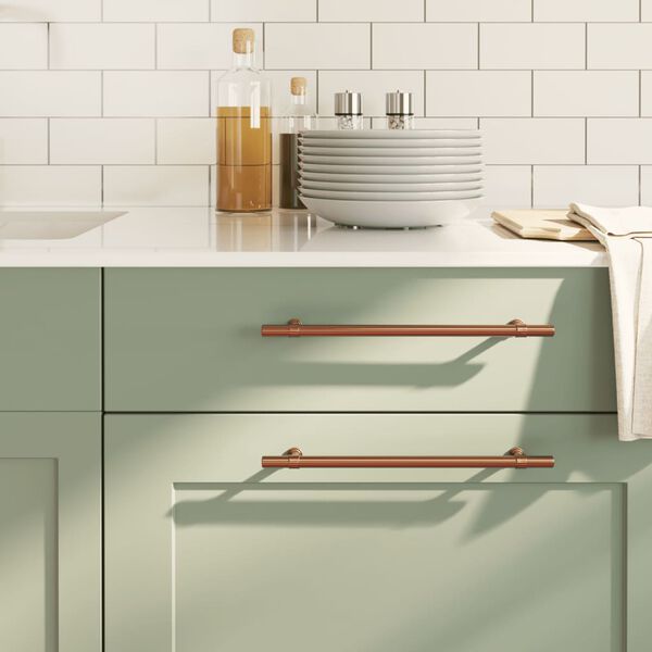 vidaXL skapja rokturi, 10 gab., bronzas, 224 mm, nerūsējo&scaron;ais tērauds