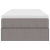 vidaXL Gulta ar uzglabā&scaron;anas vietu un matraci Pelēkbrūna 100 x 200 cm