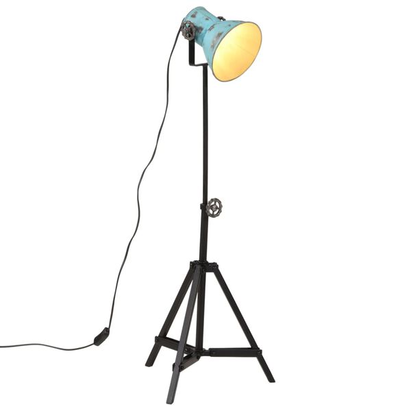 vidaXL grīdas lampa, 25 W, bružāti zila, 35x35x65/95 cm E27