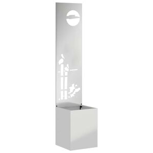 vidaXL Dārza privātuma ekrāns Sudraba 32 x 140 cm Cinkots tērauds