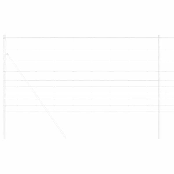 vidaXL Lauku žogs Sudraba 25 x 1,2 m Cinkots tērauds