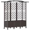 vidaXL Pacelta gulta ar treliem un jumtu Brūna 163 x 40 x 144 cm PP
