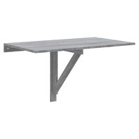 vidaXL sienas galds, pelēka ozola, 100x60x42cm, inženierijas koks