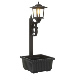 vidaXL Stabi gaisma ar stādītāju Melns 29 x 28 x 74 cm ABS un PP