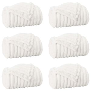vidaXL Pledu segas 6 gab. Balts 150 x 130 cm 2.85 kg Flīss