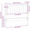 vidaXL Mīkstināts gultas galvgalis Brūna 100 cm Ciets priedes koks