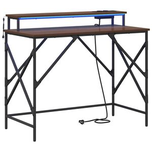 vidaXL Galds Brūns ozols 100 x 50 x 86,5 cm Inženierijas koks