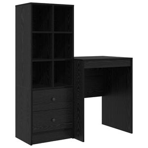 vidaXL Galds Melns ozolkoks 105,5 x 50 x 127 cm 2 gab.