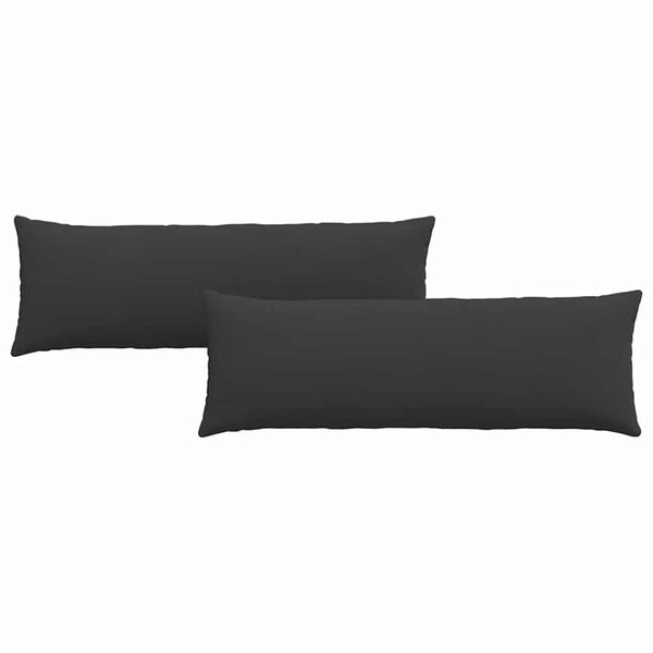 vidaXL Dīvāna spilveni 2 pcs Melna 120 x 40 cm audums
