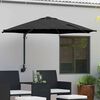 vidaXL Dārza parasols Melna 248 x 248 x 148 cm Poliesters un tērauds