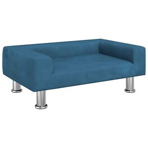 vidaXL gulta suņiem, zila, 70x45x26,5 cm, samts
