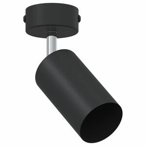 vidaXL Griestu prožektors ar prožektoriem Melna 6 x 6 x 16 cm Metāla