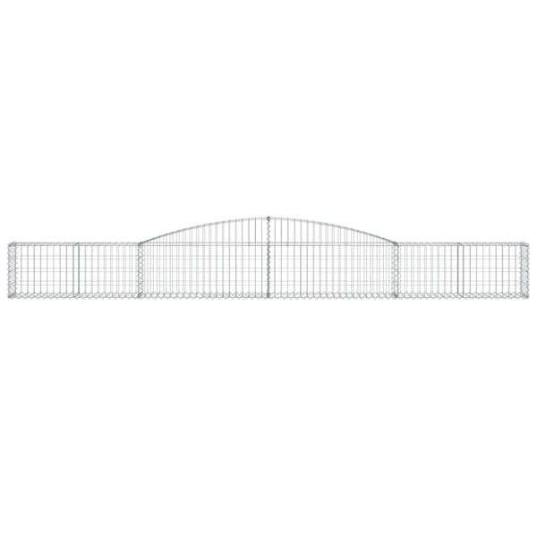vidaXL arkveida gabiona grozi, 10 gb., 400x30x40/60 cm, cinkota dzelzs