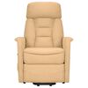 vidaXL masāžas krēsls, paceļams, krēmkrāsas mikrošķiedras audums