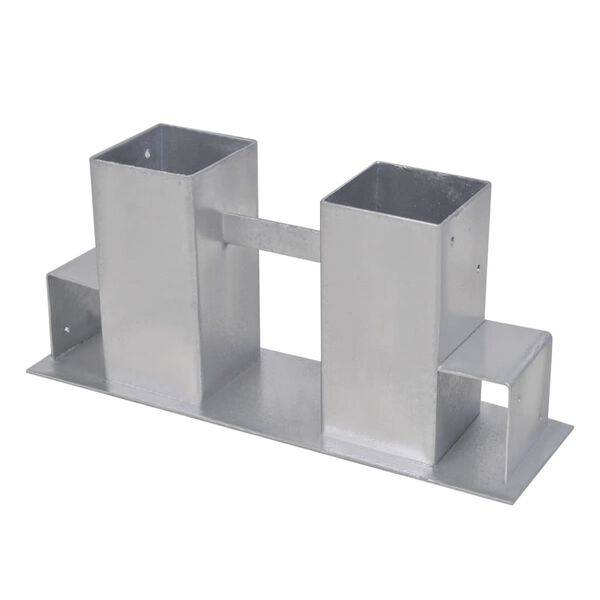 vidaXL malkas krau&scaron;anas balsti, 4 gab., tērauds, sudraba krāsā