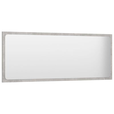 vidaXL vannasistabas spogulis, pelēks, 100x1,5x37 cm, skaidu plāksne