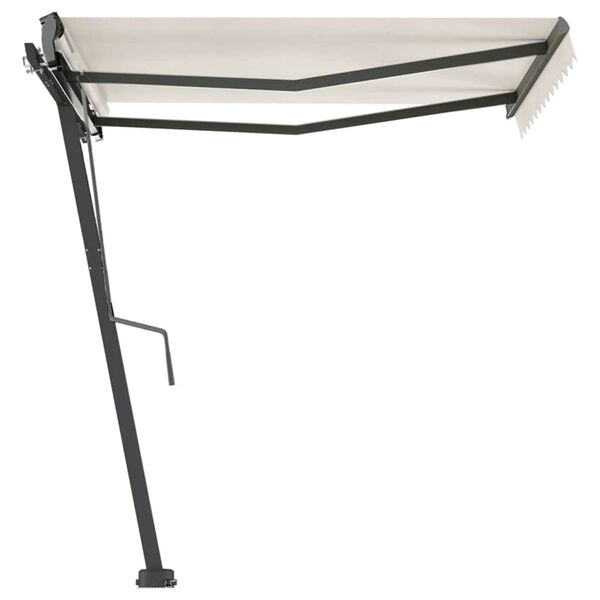 vidaXL izvelkama markīze ar kātu, 300x250 cm, manuāla, krēmkrāsas