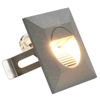 vidaXL āra sienas LED lampas, 6 gab., 5 W, sudraba, kvadrāta