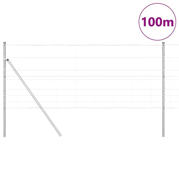 vidaXL Žoga āķis Cinkots 100 x 1 m Tērauds