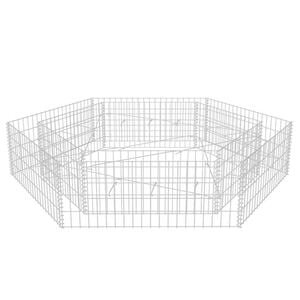 vidaXL gabions, augstā puķu kaste, 200x173x40 cm, se&scaron;stūrveida