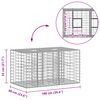vidaXL Gabions pacelta gulta Sudraba 100 x 60 x 55 cm Cinkots tērauds