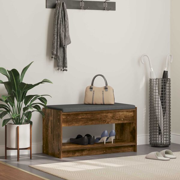 vidaXL Zāles sols ar spilvenu Kūpināts Ozols 83 x 38 x 45 cm