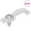 vidaXL LED līstes klipi 23,8 mm 12 gab. Caurspīdīgs