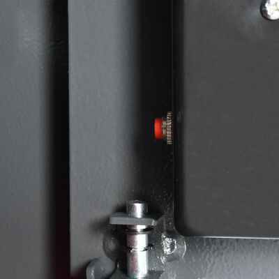 vidaXL digitālais seifs ar pirkstu nospiedumu, pelēks, 35x25x25 cm