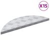 vidaXL Trepju paklājs 15 gab. 60 x 18 x 2,5 cm Sudraba Alumīnijs