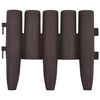 vidaXL zāliena apmales, 36 gab., brūnas, 10 m, PP