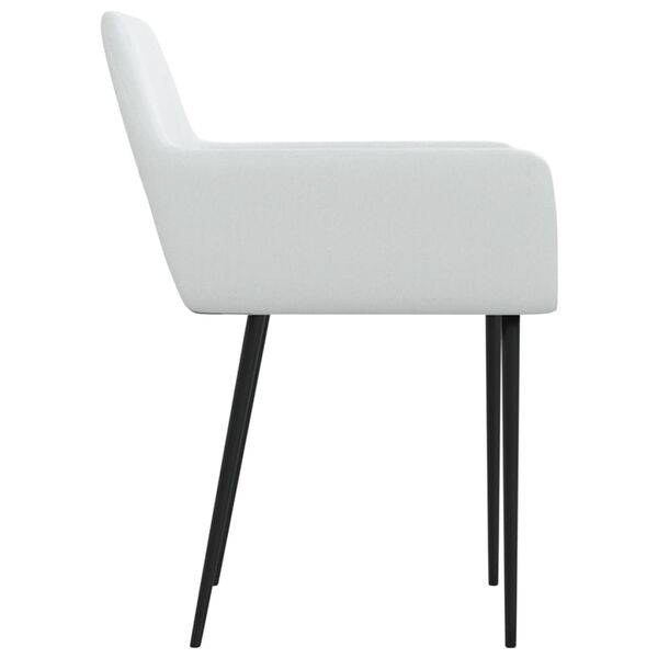 vidaXL virtuves krēsli, 2 gab., balta mākslīgā āda