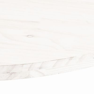 vidaXL galda virsma, balta, 80x40x2,5 cm, priedes masīvkoks, ovāla