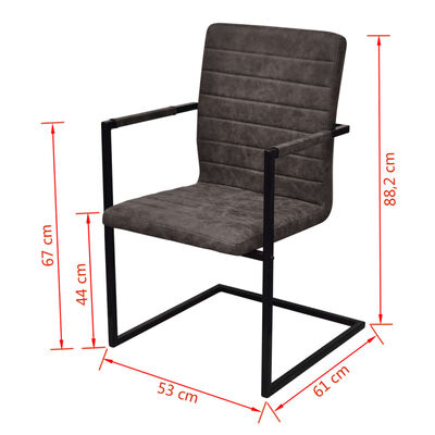 vidaXL konsoles virtuves krēsli, 2 gab., brūna mākslīgā āda