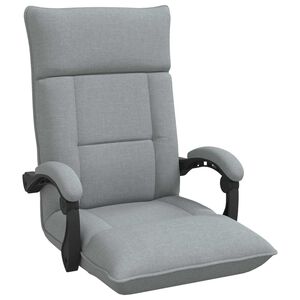 vidaXL Grīdas krēsls Gai&scaron;i pelēks 66 x 66 x 80 cm audums