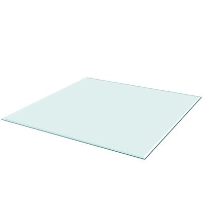 vidaXL galda virsma, 800x800 mm, rūdīts stikls, kvadrātveida