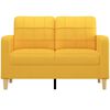 vidaXL divvietīgs dīvāns, gai&scaron;i dzeltens audums, 120 cm