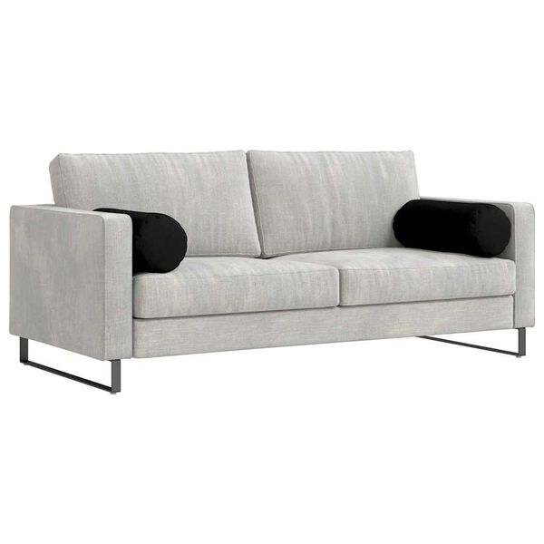 vidaXL Spilveni 2 pcs Melna &Oslash; 25 x 70 cm Mikrofibra