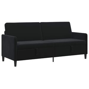 vidaXL Sofas ar uzglabā&scaron;anu 3-vietīgs Melns 192 x 78 x 87 cm