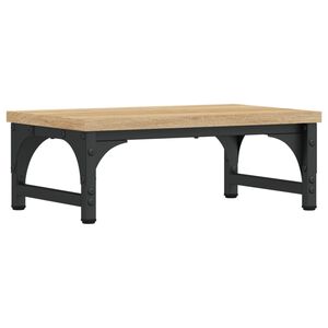 vidaXL monitora paliktnis, koka krāsa, 37x23x14 cm, inženierijas koks